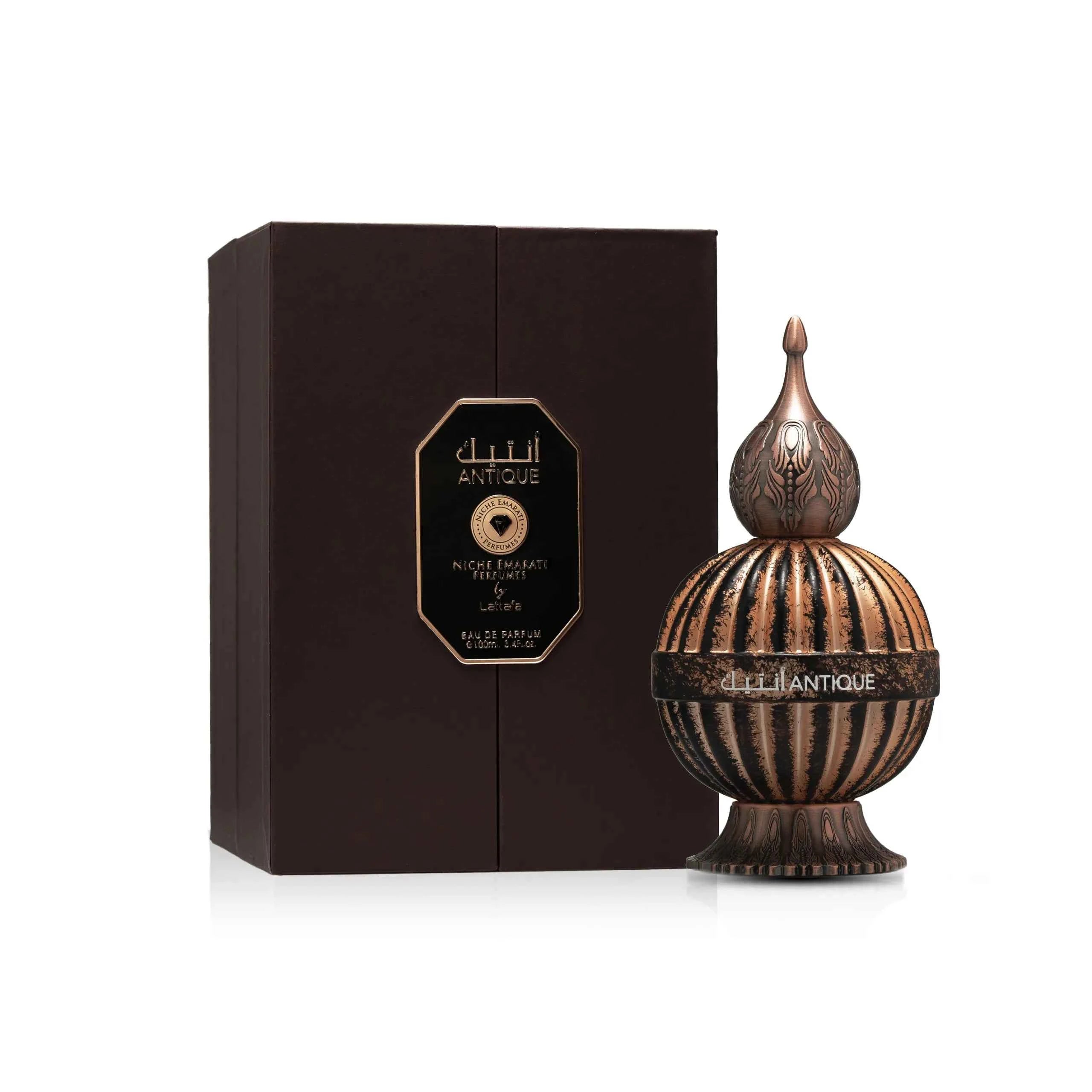 Antique by Niche Emarati (Lattafa) | Unisex Amber Woody Perfume – 100ML
