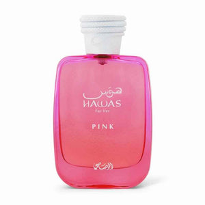 Hawas Pink by Rasasi 100ml perfume bottle