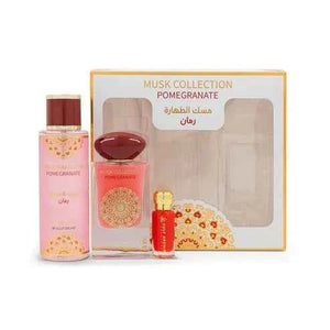 Musk Tahara Pomegranate Gift Set | Musky Fruity Long Lasting Perfume Trio