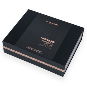 Haramain Amber Oud Private Edition Perfume GIft Set with Body Mist (75ml + 30ml + 250ml)