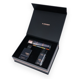 Haramain Amber Oud Private Edition Perfume GIft Set with Body Mist (75ml + 30ml + 250ml)