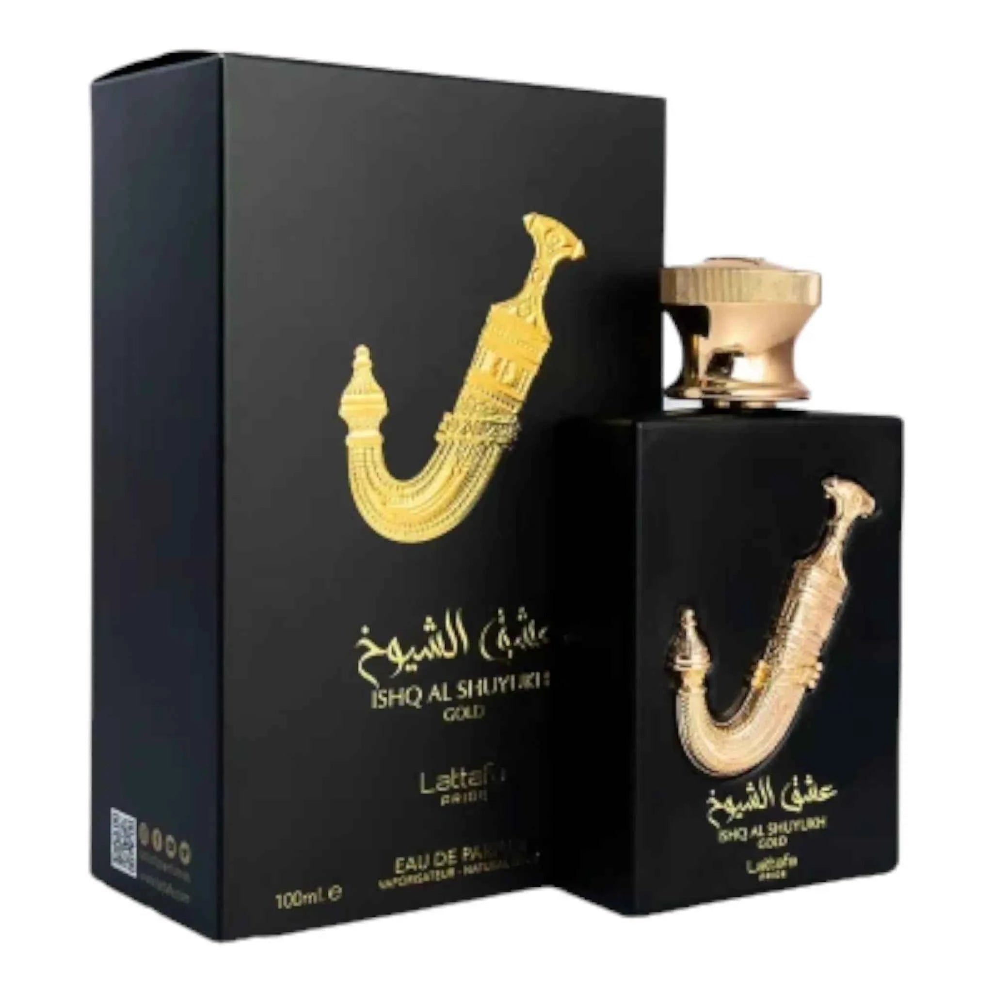 Lattafa Ishq Al Shuyukh Gold 100ml EDP – Unisex Oud & Leather Perfume