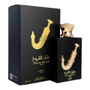 Lattafa Ishq Al Shuyukh Gold 100ml EDP – Unisex Oud & Leather Perfume