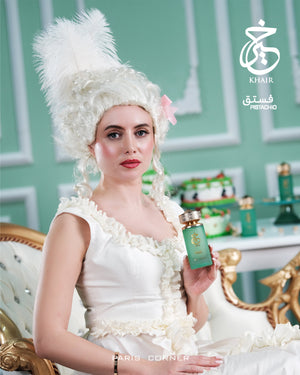 Khair Pistachio pistachio gelato and vanilla tonka perfume bottle