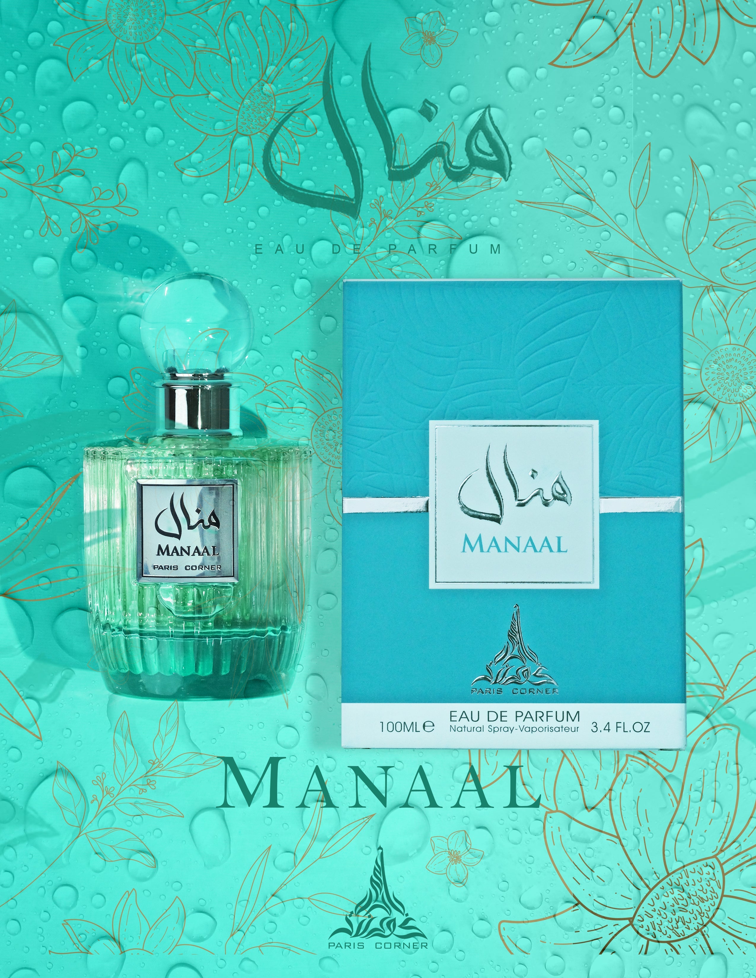 Manaal fruity floral sandalwood perfume bottle