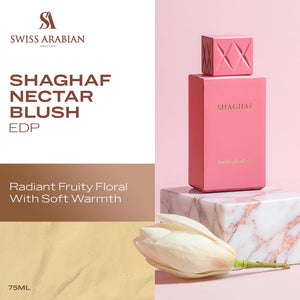 Swiss Arabian Shaghaf Nectar Blush Eau de Parfum 75ml - lifestyle image