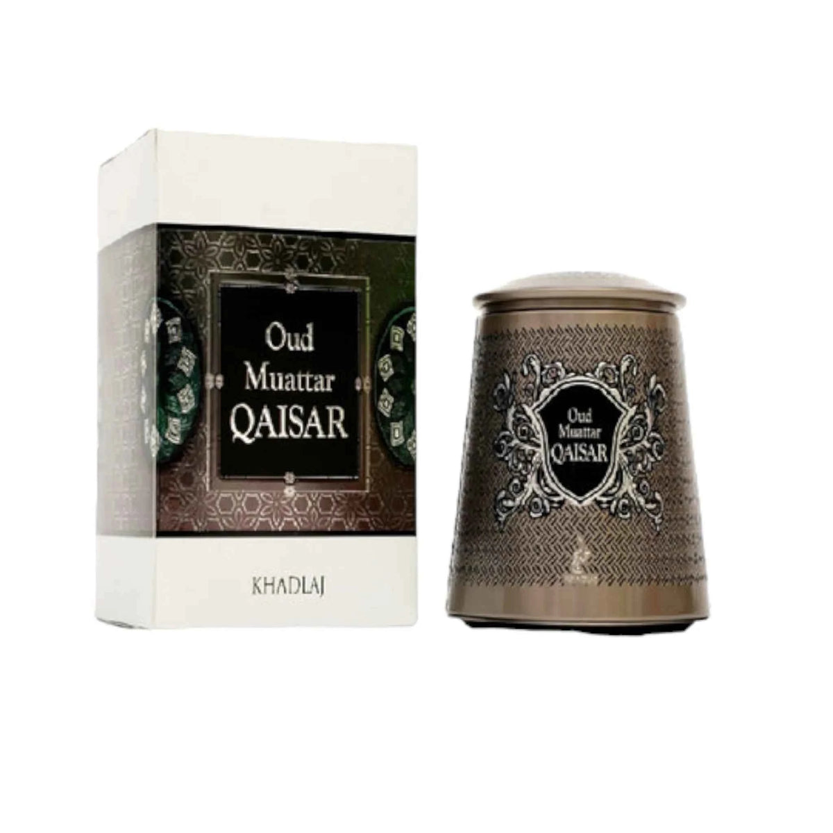 Oud Muattar Qaiser 100g – jar with box