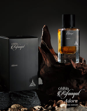 Rifaaqat Adorn spicy woody amber perfume bottle