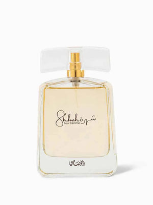 Shuhrah Pour Femme by Rasasi 90ml eau de parfum bottle