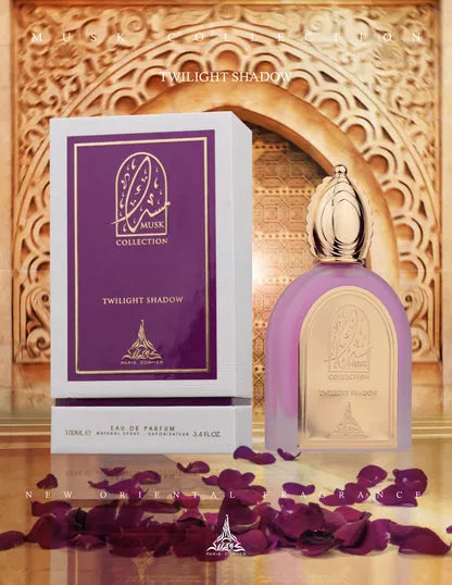 Twilight Shadow perfume with notes of lily of the valley, rose, amber, and musk – soft floral musk fragrance from the Musk Collection