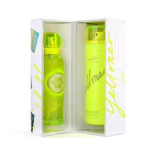 Yelloneo by Gissah perfume set packaging