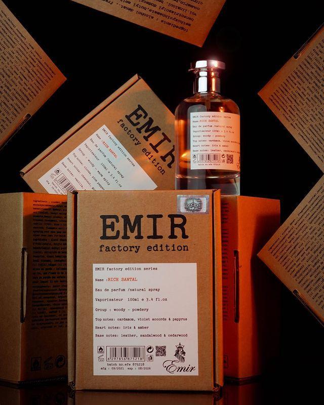 Rich Santal by Emir spicy sandalwood perfume bottle