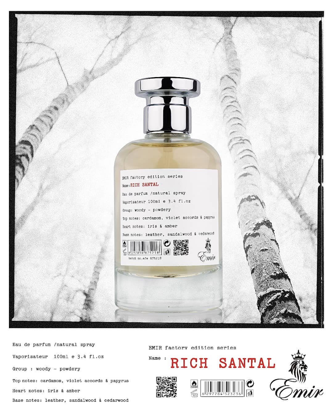 Rich Santal by Emir Factory Edition packaging