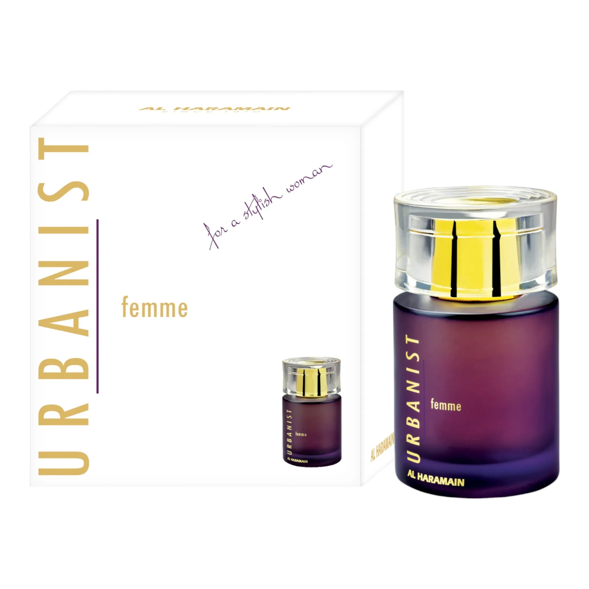 Haramain Urbanist Femme 100ml – elegant women’s Eau de Parfum with modern floral and sweet notes

