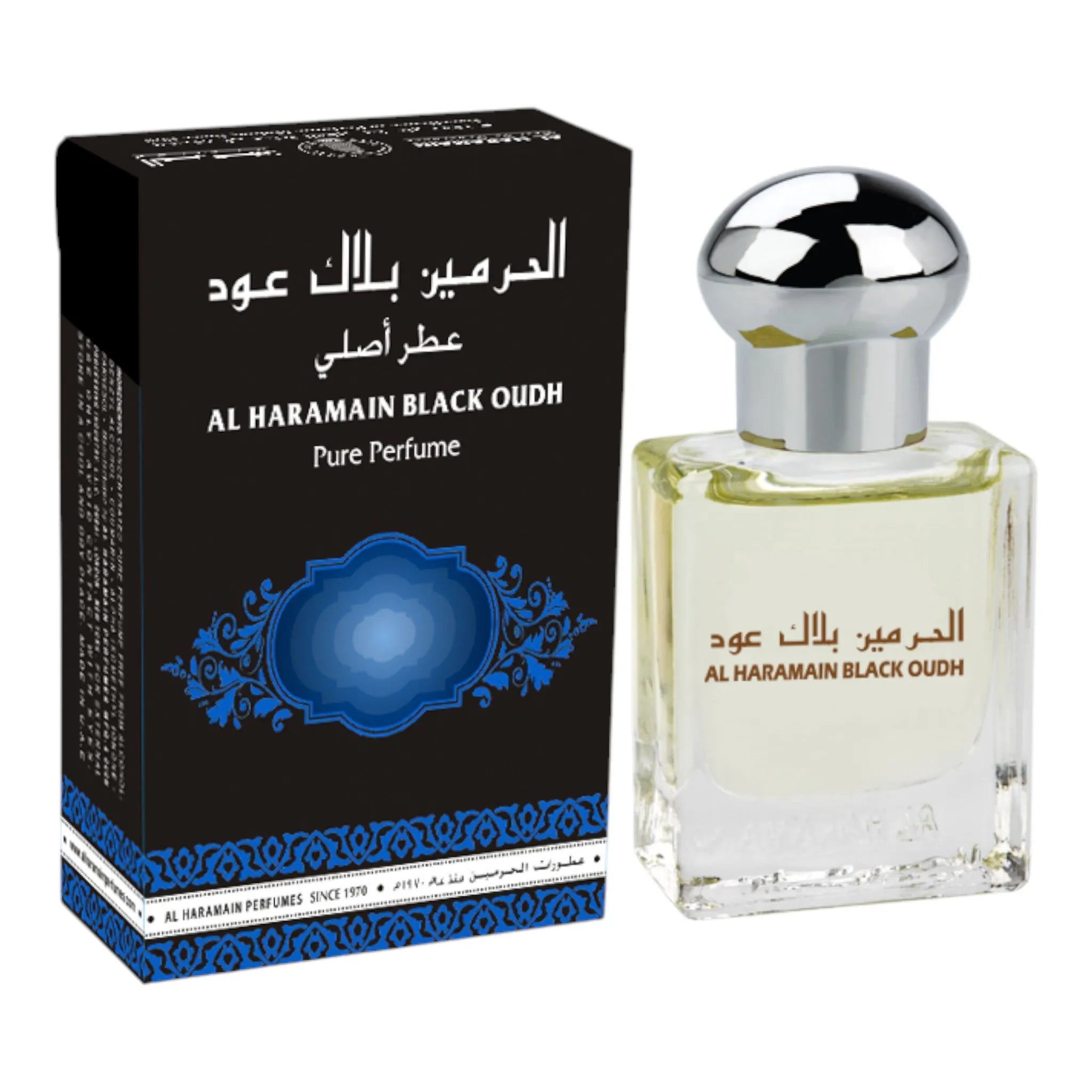 Haramain Black Oudh 15ml – luxury Arabian oud oil perfume attar for men and women

