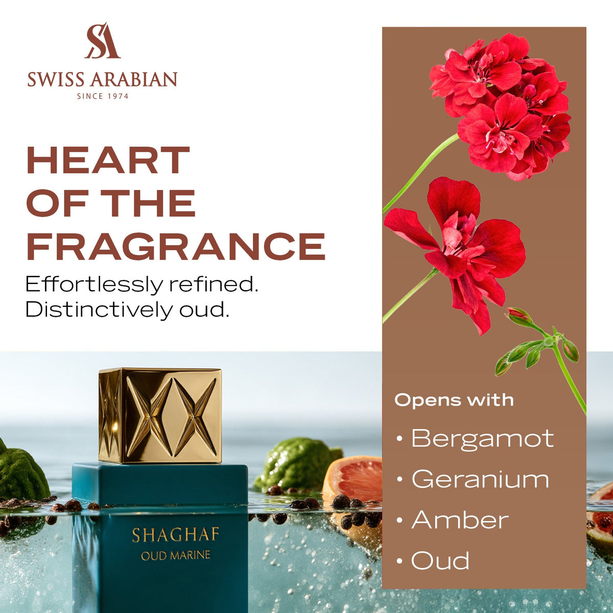 Swiss Arabian Shaghaf Oud Marine Eau de Parfum 75ml - fragrance notes