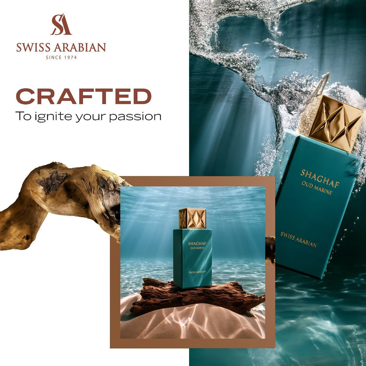 Swiss Arabian Shaghaf Oud Marine Eau de Parfum 75ml - lifestyle image 3