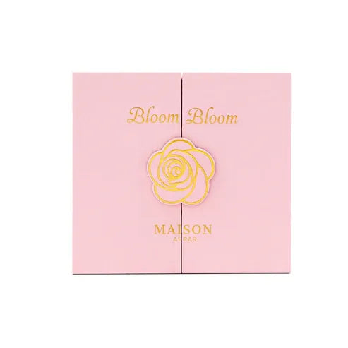 Long lasting perfume – Bloom Bloom by Maison Asrar 100ml Eau de Parfum featuring floral fruity notes of pear, peach, rose, and musk in a fresh, elegant bottle.

