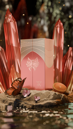 Papillon des Vents mandarin and vanilla orchid perfume bottle