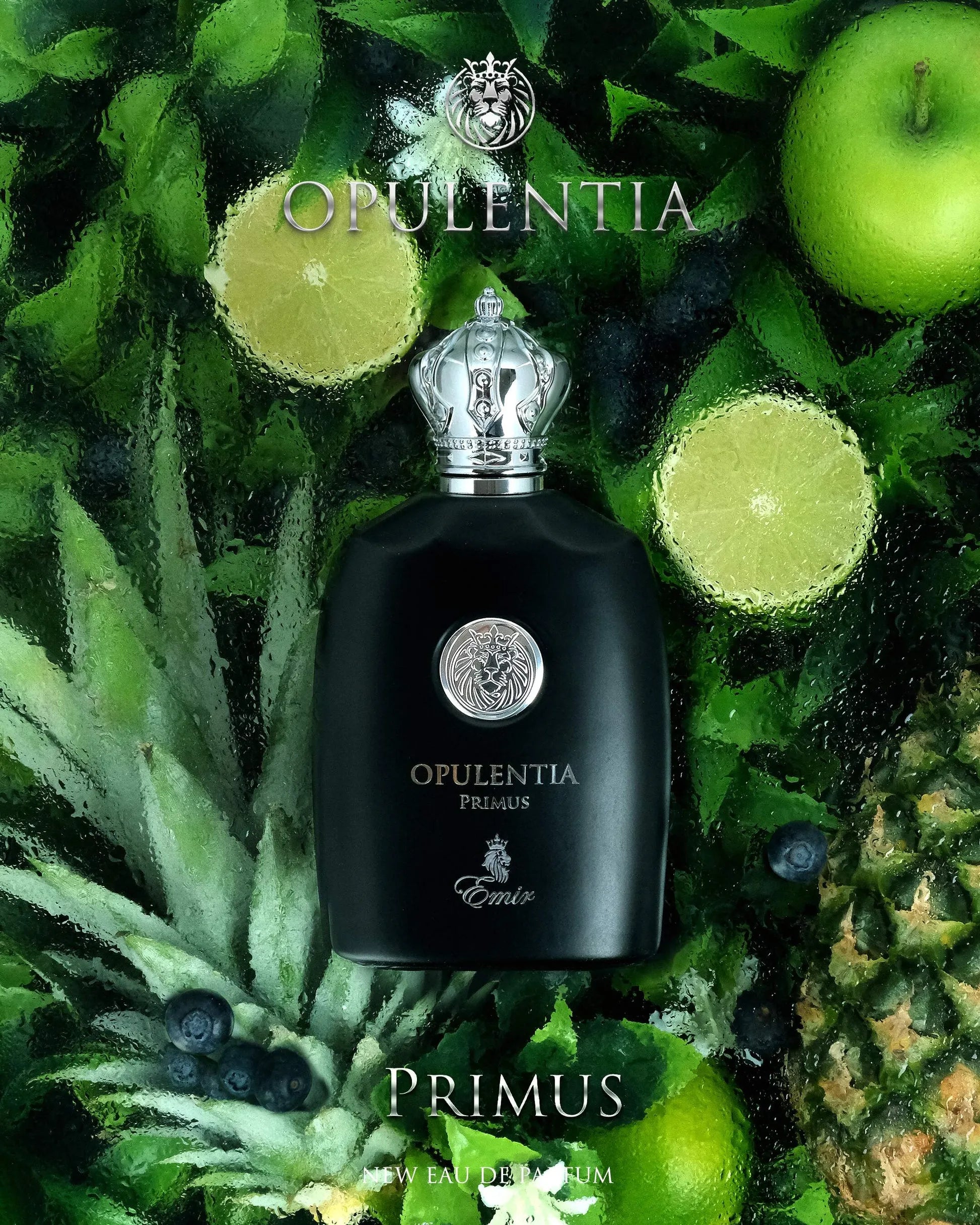 Opulentia Primus by Emir – bold masculine perfume with pineapple, black currant, birch, ambergris, and vanilla notes

