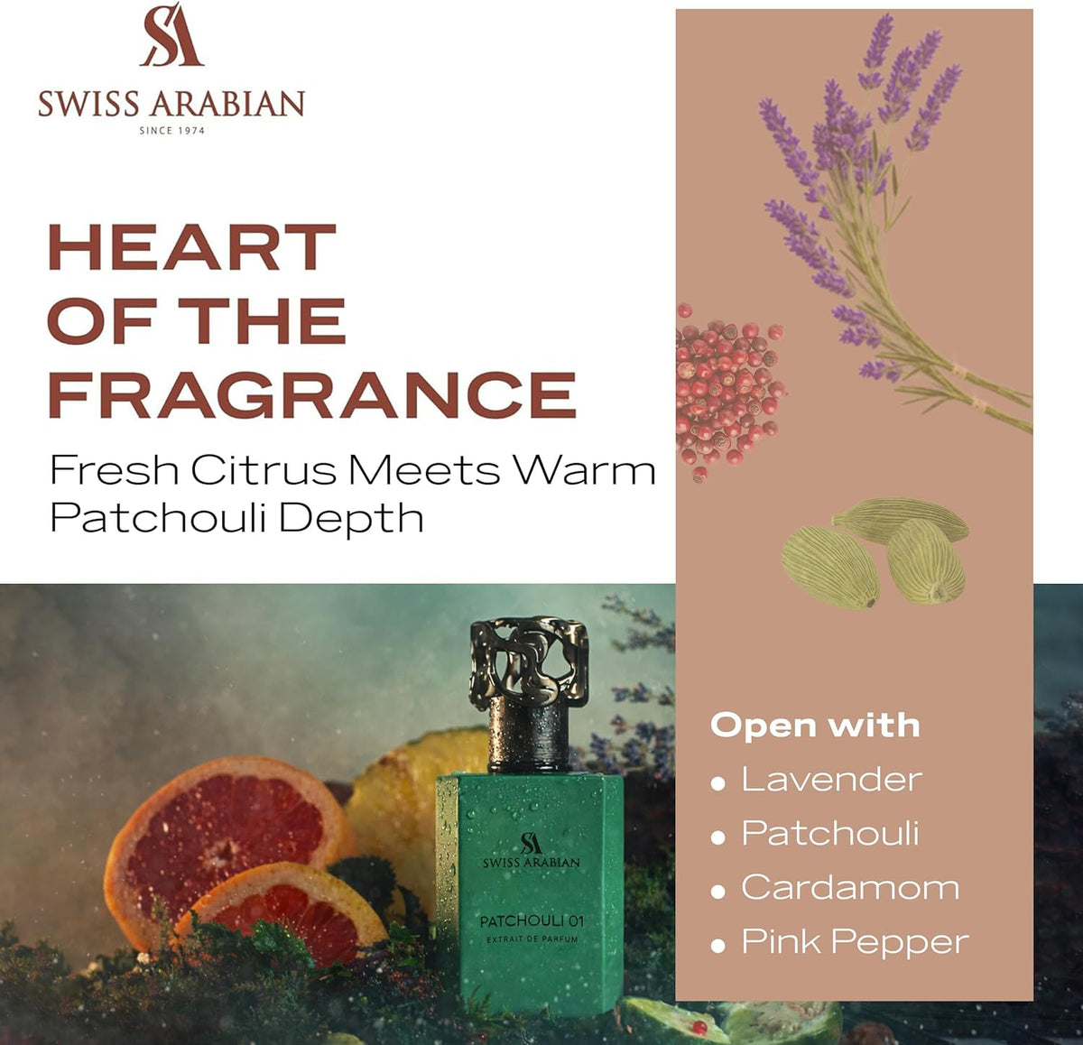 Swiss Arabian Patchouli 01 Extrait de Parfum 50ml - lifestyle image 3