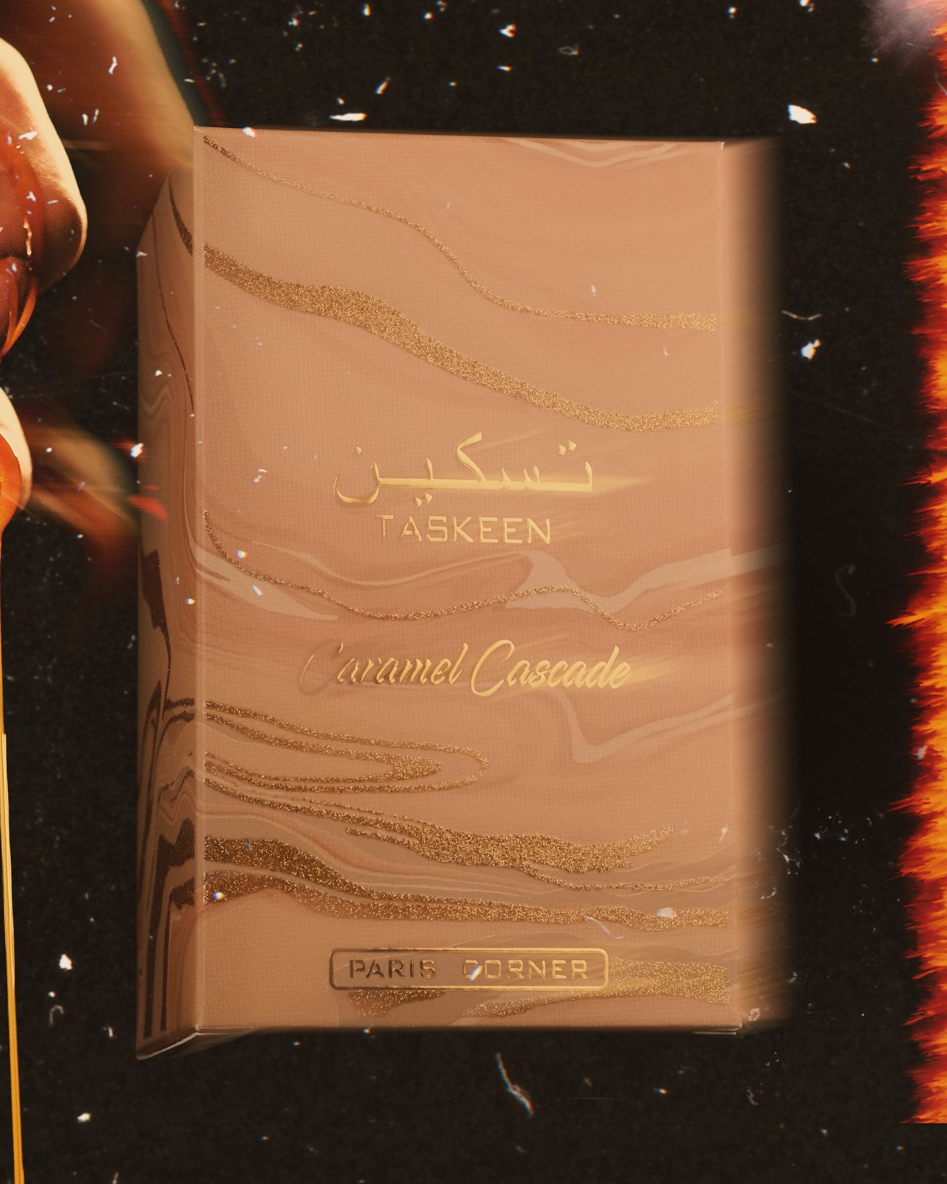Taskeen Caramel Cascade by Paris Corner packaging