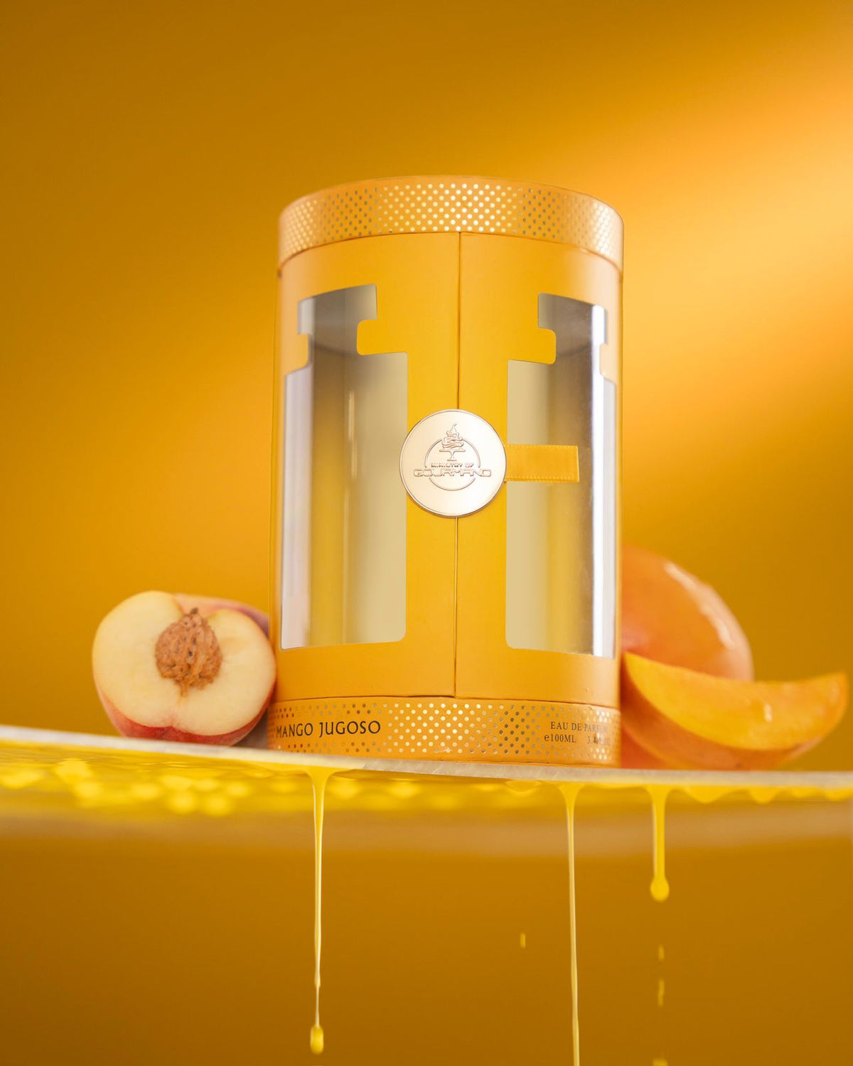 Mango Jugoso tropical mango and citrus perfume bottle