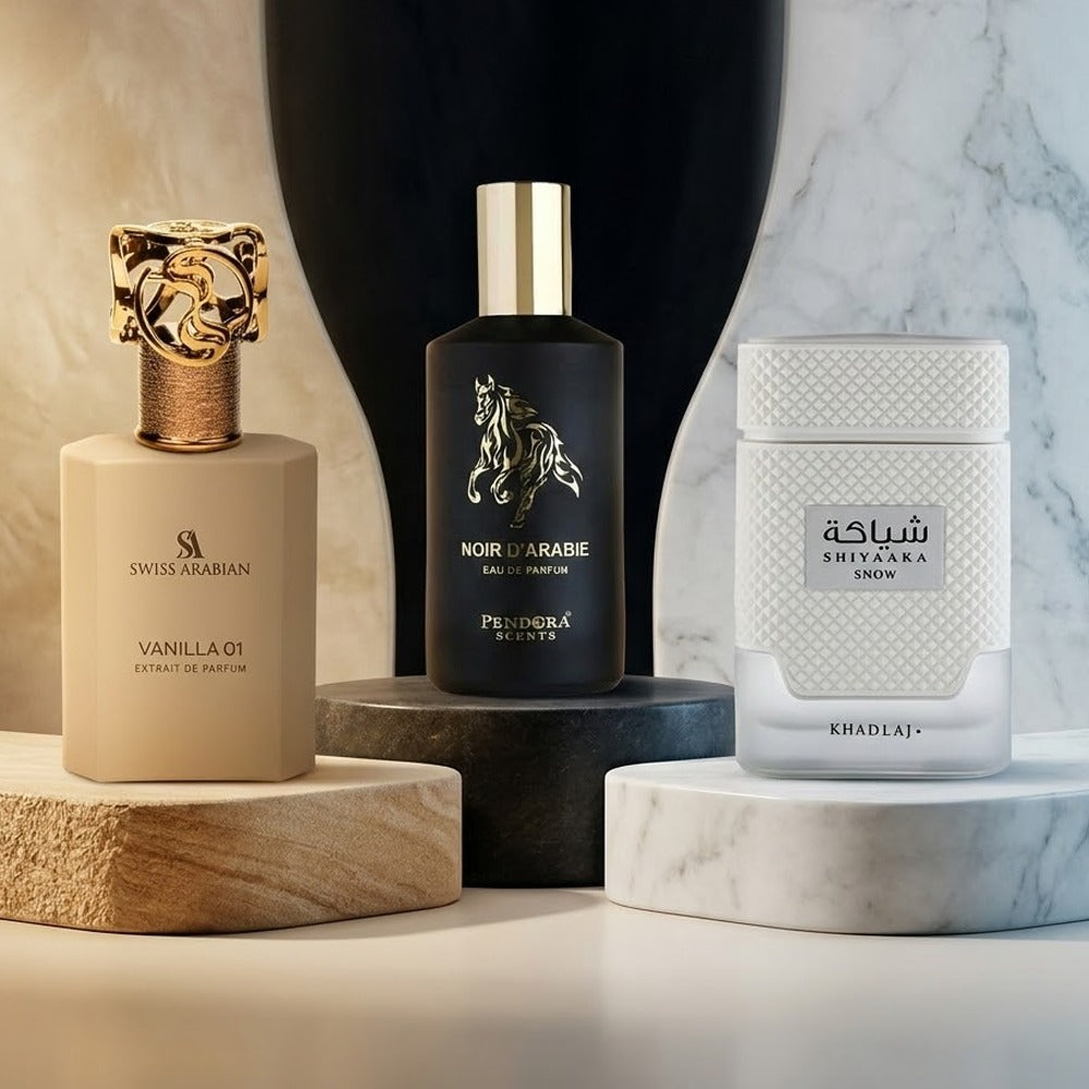 DEAL 5 - SPECIAL EDITION SHIYAAKA SNOW 100 ML EAU DE PARFUM FOR MEN - Noir d’Arabie EDP 100ml  - Vanilla 01 Eau de Parfum | Floral Gourmand Musk
