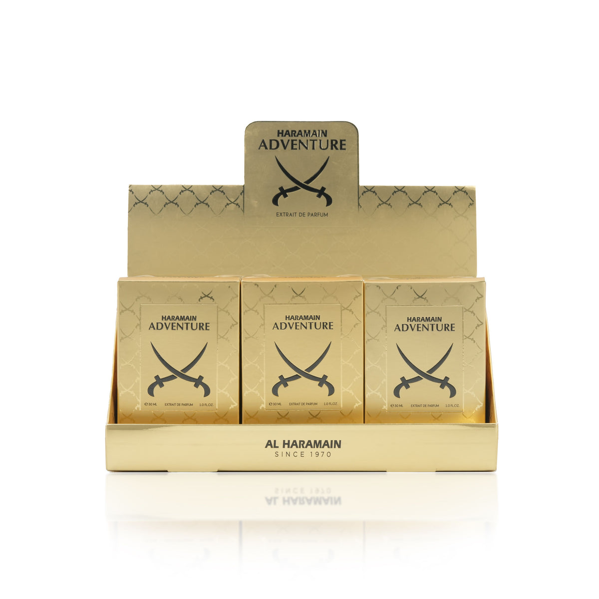 Al Haramain Adventure 30ml Extrait de Parfum manufacturer display carton; sold as one bottle