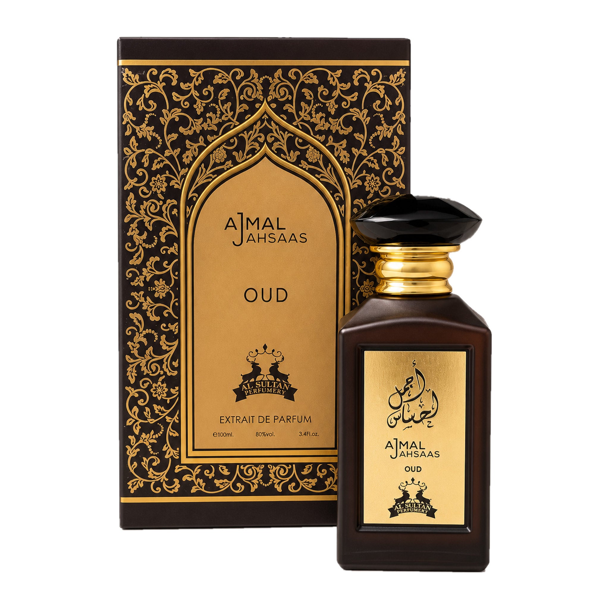 Ajmal Ahsaas Oud Extrait de Parfum 100ml bottle and gift box – Al Sultan Perfumery