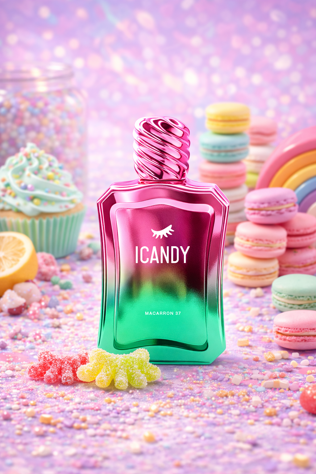 Macaron Pistachio 37 perfume with candies