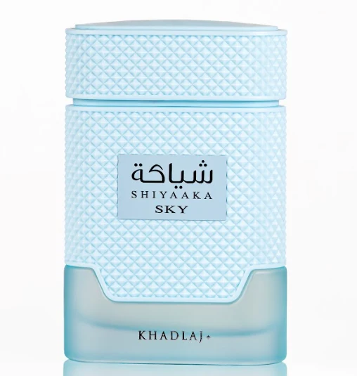 Khadlaj Shiyaaka Sky 100ml EDP bottle — bergamot, neroli, ambroxan