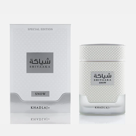 Khadlaj Shiyaaka Snow 100ml EDP bottle — mandarin, neroli, vetiver