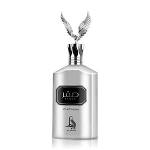 Al Absar Saqar Platinum men’s perfume – woody aromatic scent with bergamot, mint, and amber notes

